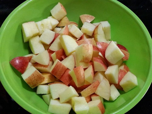chopped apples