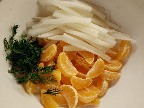 add dill to the bowl