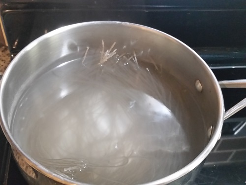 boiling sweet potato noodles