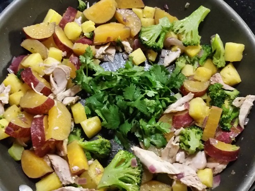 add chopped cilantro