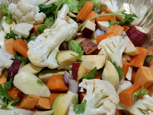 mix with oil and salt